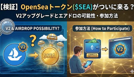 【検証】OpenSeaトークン($SEA)がついに来る？V2アップグレードとエアドロの可能性・参加方法