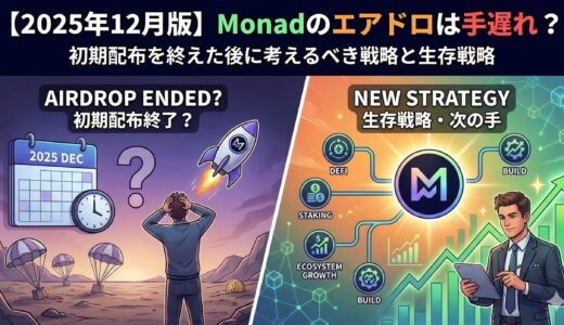 【2025年12月版】Monadのエアドロは手遅れ？初期配布を終えた後に考えるべき戦略と生存戦略