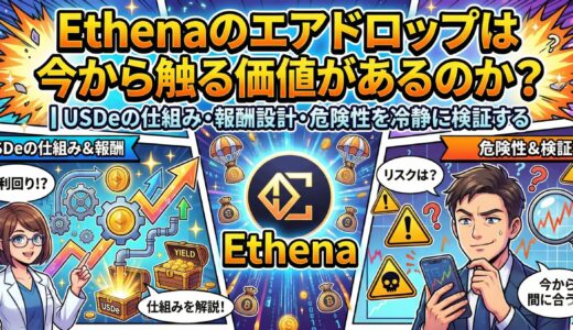 Ethenaのエアドロップは今から触る価値があるのか？｜USDeの仕組み・報酬設計・危険性を冷静に検証する